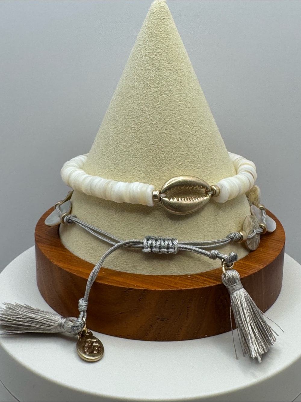 TOMMY BAHAMA DOUBLE BEAD TASSEL Mother of Pearl BRACELET NWT